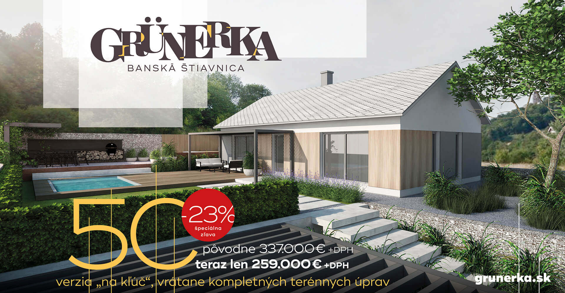 GRÜNERKA Banská Štiavnica – Dom typ C – AKCIA GRÜNERKA Banská Štiavnica - Dom typ C - AKCIA